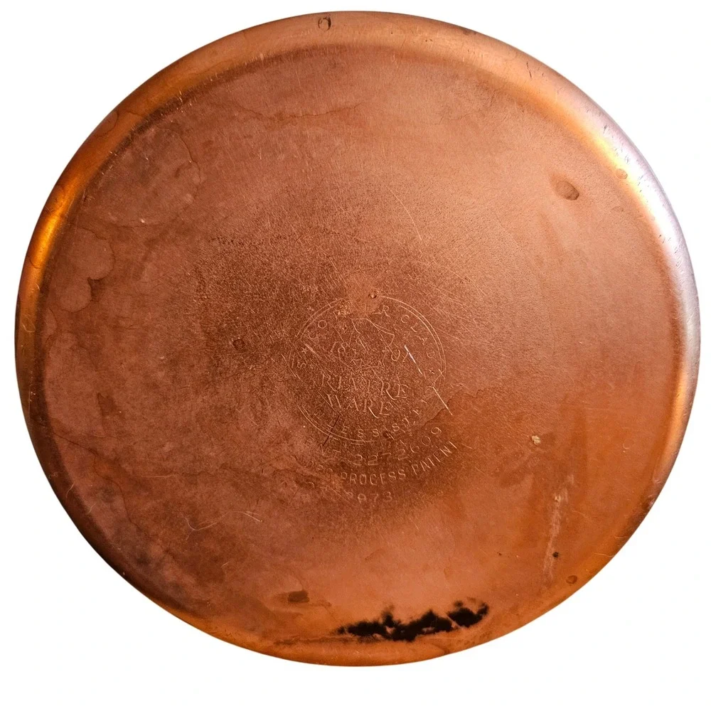 Pre-1968 Revere Ware 3 Qt Copper Clad Bottom Stainless Steel Saucepan Lid MCM